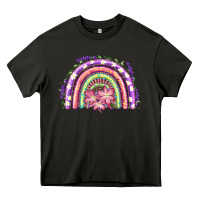Asphalt Easter Floral Spring Rainbow Heavy Core Tee - RanaPortraitStore