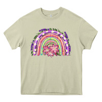 Mossy Easter Floral Spring Rainbow Heavy Core Tee - RanaPortraitStore