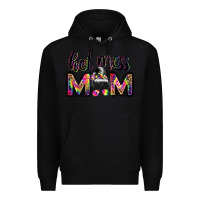 Black hot mess mom messy bun Premium Hoodie - JahusDesignShop