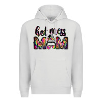 Dove Grey hot mess mom messy bun Premium Hoodie - JahusDesignShop