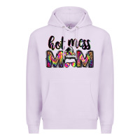 Lilac hot mess mom messy bun Premium Hoodie - JahusDesignShop