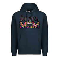 Navy hot mess mom messy bun Premium Hoodie - JahusDesignShop