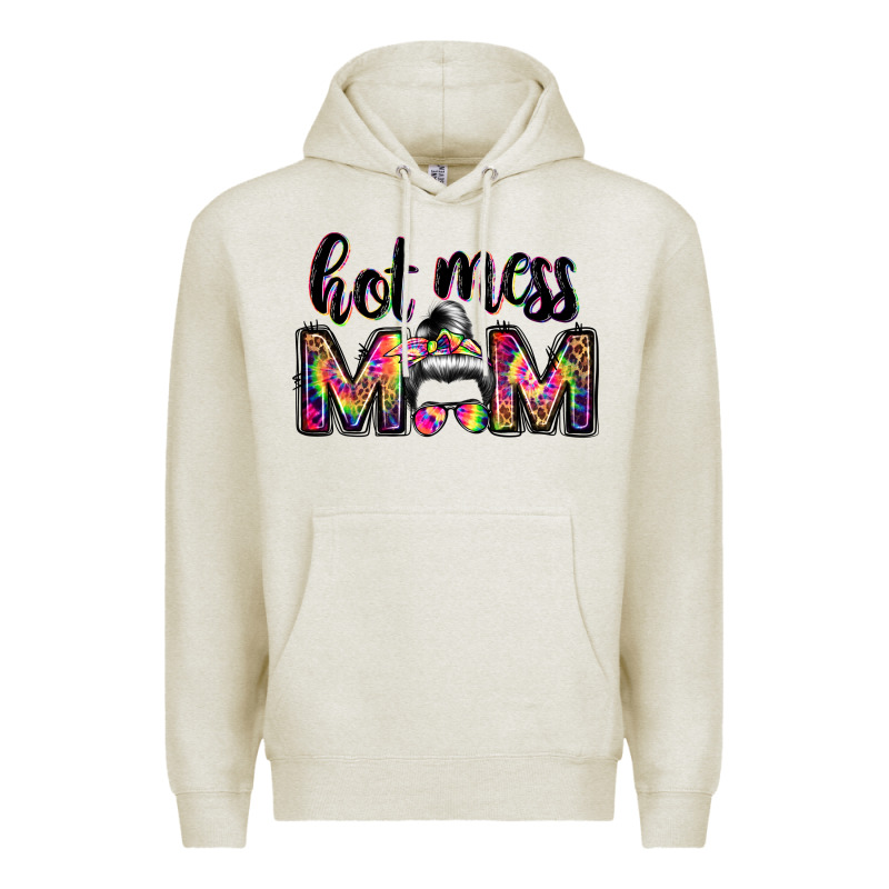 Hot Mess Mom Messy Bun Premium Hoodie by JahusDesignShop | Teevron