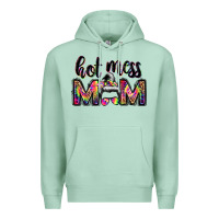 Seafoam hot mess mom messy bun Premium Hoodie - JahusDesignShop