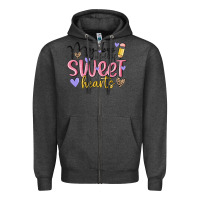 Charcoal Heather my bus full of sweet hearts Zipper Hoodie - MaliasSmallBusiness