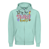 Seafoam my bus full of sweet hearts Zipper Hoodie - MaliasSmallBusiness