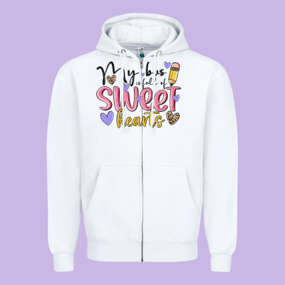 My Bus Full Of Sweet Hearts Zipper Hoodie Designed By Maliassmallbusiness