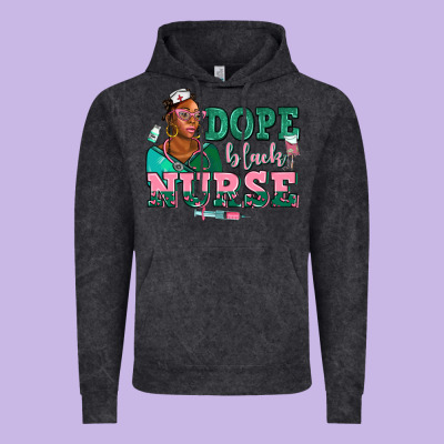 Afro  Nurse Dope Black Vintage Hoodie Designed By Adodesignshop