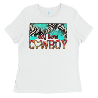 White hey there cowboy Ladies Tee - texasbilliewilder