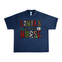 Navy santa's favorite nurse Urban Heavy Tee - Jasminsmagicworld