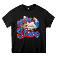 Black oh my stars chicken Heavy Core Tee - Zillion Design Studio