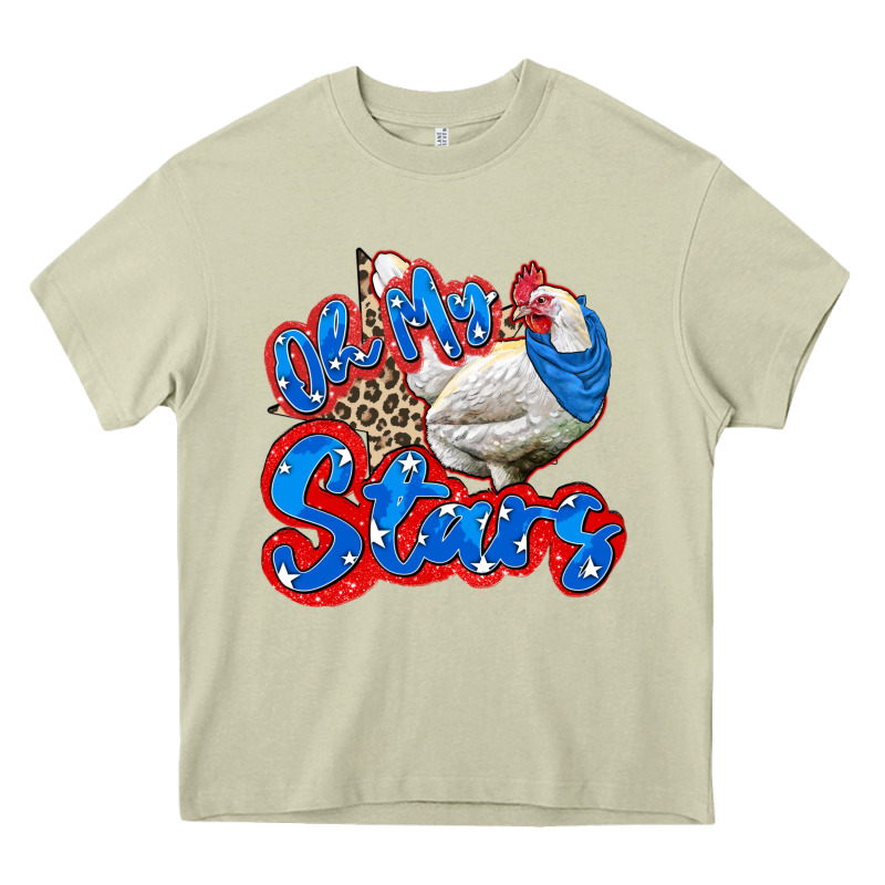 Oh My Stars Chicken Heavy Core Tee by Zillion Design Studio | Teevron