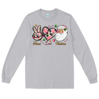 Moon Dust pink peace love christmas Long Sleeve Tee - NancyCooperArtShop
