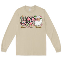 Mushroom pink peace love christmas Long Sleeve Tee - NancyCooperArtShop
