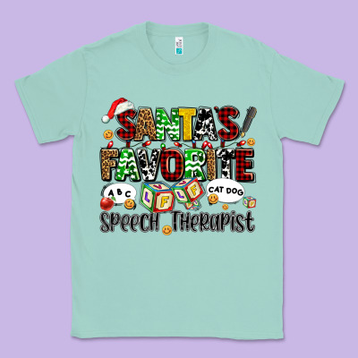 Santas Favorite Speech Therapist Classic Tee Designed By Adodesignshop