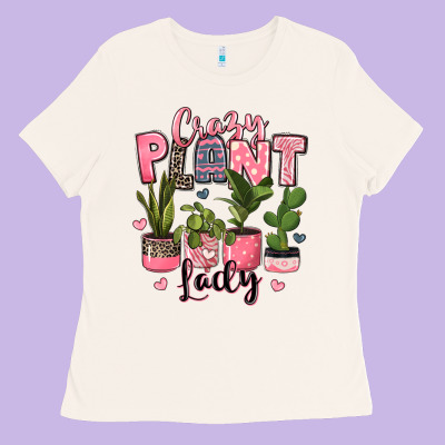 Crazy Plant Lady Houseplants Ladies Tee Designed By Jahusdesignshop