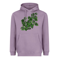Lavender Botanical Schefflera Illustrations Heavyweight Hoodie - LillyAllenDesigns