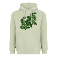 Matcha Botanical Schefflera Illustrations Heavyweight Hoodie - LillyAllenDesigns
