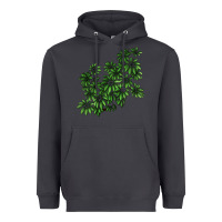 Smoke Botanical Schefflera Illustrations Heavyweight Hoodie - LillyAllenDesigns