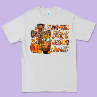 Pumpkin Spice And Jesus Christ Premium Tee Designed By Zillion Design Studio