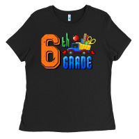 Black Sixth Grade Ladies Tee - RanaPortraitStore