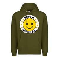 Army Green Have A Happy Day Premium Hoodie - Bettercallsaul