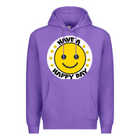Purple Have A Happy Day Premium Hoodie - Bettercallsaul