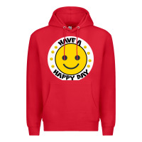 Red Have A Happy Day Premium Hoodie - Bettercallsaul
