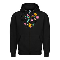 Black vanilla eggs sugar cocoa and kitchen heart Zipper Hoodie - MaliasSmallBusiness
