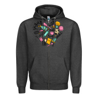 Charcoal Heather vanilla eggs sugar cocoa and kitchen heart Zipper Hoodie - MaliasSmallBusiness
