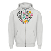 Dove Grey vanilla eggs sugar cocoa and kitchen heart Zipper Hoodie - MaliasSmallBusiness