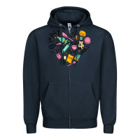 Navy vanilla eggs sugar cocoa and kitchen heart Zipper Hoodie - MaliasSmallBusiness