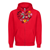 Red vanilla eggs sugar cocoa and kitchen heart Zipper Hoodie - MaliasSmallBusiness