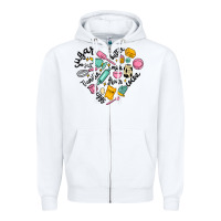 White vanilla eggs sugar cocoa and kitchen heart Zipper Hoodie - MaliasSmallBusiness