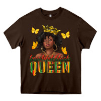Chocolate Brown beautiful black queen Heavy Core Tee - texasbilliewilder