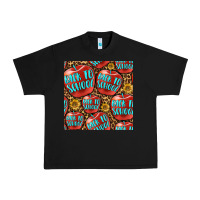 Black back to school with apple seamless pattern Urban Heavy Tee - BundleAndBundleShop