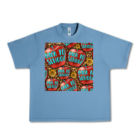 Pebble Blue back to school with apple seamless pattern Urban Heavy Tee - BundleAndBundleShop