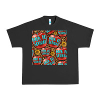 Pigment Black back to school with apple seamless pattern Urban Heavy Tee - BundleAndBundleShop