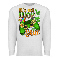 Oatmeal Heather it s not luck skill Premium Sweatshirt - Artiststas