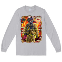 Moon Dust Firefighter Fire And American Long Sleeve Tee - LillyAllenDesigns