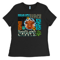 Black highland cattle Ladies Tee - texasbilliewilder
