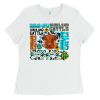 White highland cattle Ladies Tee - texasbilliewilder