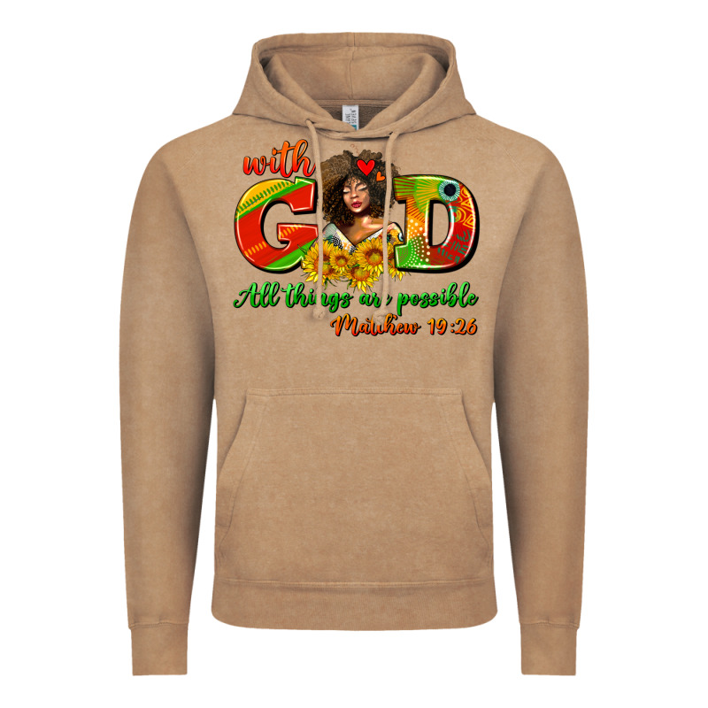 With God All Things Are Possible Juneteenth Vintage Hoodie by AdoDesignShop | Teevron