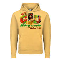 Vintage Mustard with god all things are possible juneteenth Vintage Hoodie - AdoDesignShop