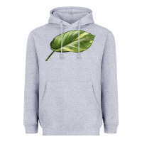 Heather Grey Golden Pothos Leaf Heavyweight Hoodie - LillyAllenDesigns