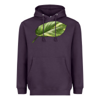 Plum Golden Pothos Leaf Heavyweight Hoodie - LillyAllenDesigns