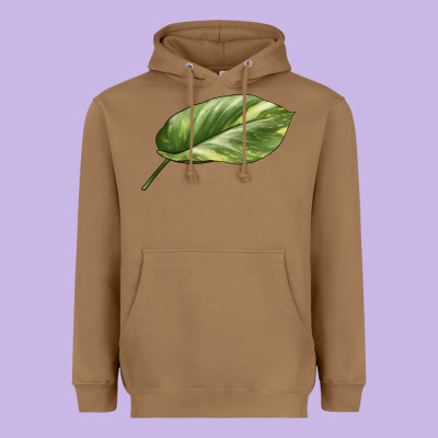 Golden Pothos Leaf Heavyweight Hoodie Designed By Lillyallendesigns