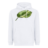 White Golden Pothos Leaf Heavyweight Hoodie - LillyAllenDesigns