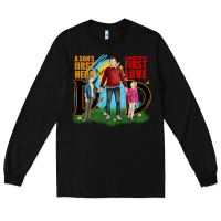 Black a sons first hero a daughters first love Long Sleeve Tee - JahusDesignShop