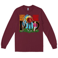 Burgundy a sons first hero a daughters first love Long Sleeve Tee - JahusDesignShop